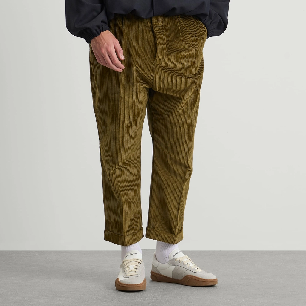 AMI Paris Men's Corduroy Velvet Carrot Pants Bronze